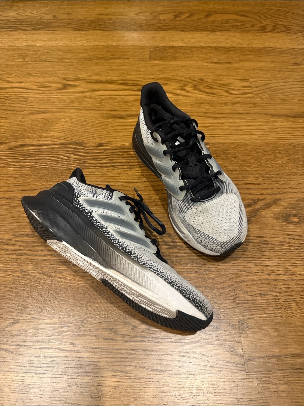 adidas boys  Black and Gray Athletic Running Shoes